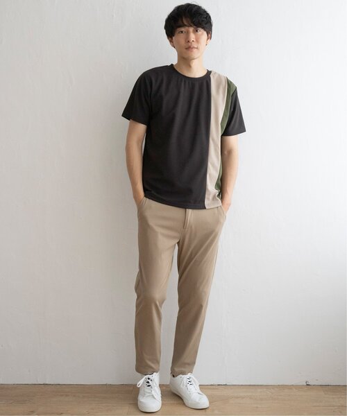 ikka(イッカ)の「【接触冷感/親子コーデ】速乾COOL縦切り替えTシャツ(Tシャツ/カットソー・メンズ・ホワイト/ネイビー/チャコールグレー・L/M/S/XL)」の13枚目の写真