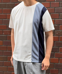 【接触冷感/親子コーデ】速乾COOL縦切り替えTシャツ