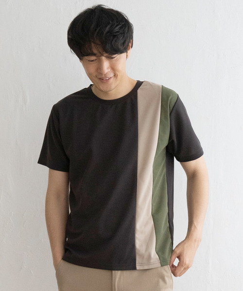 ikka(イッカ)の「【接触冷感/親子コーデ】速乾COOL縦切り替えTシャツ(Tシャツ/カットソー・メンズ・ホワイト/ネイビー/チャコールグレー・L/M/S/XL)」の19枚目の写真
