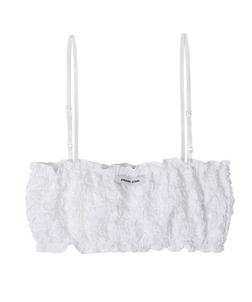 CRANK(クランク)の「A'GEM/9 × .kom 『CRANK/クランク』 WRINKLE BRA TOP /リンクル ブラトップ(チューブトップ・レディース・ブルー/ピンク/ホワイト・FREE)」の21枚目の写真