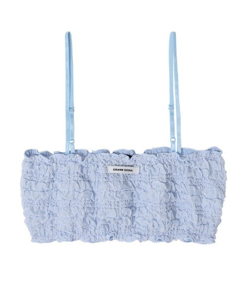 CRANK(クランク)の「A'GEM/9 × .kom 『CRANK/クランク』 WRINKLE BRA TOP /リンクル ブラトップ(チューブトップ・レディース・ブルー/ピンク/ホワイト・FREE)」の20枚目の写真
