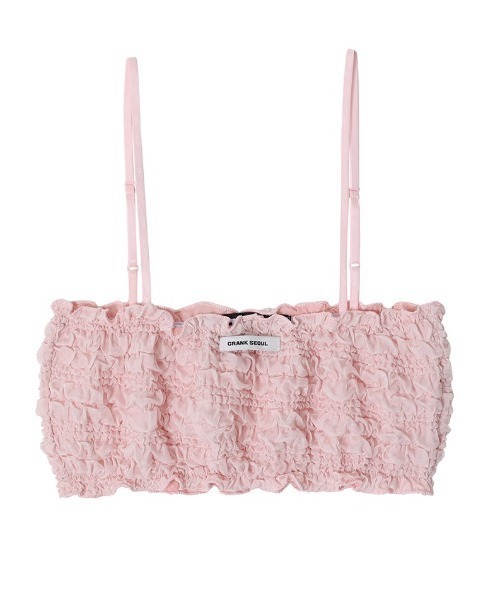 CRANK(クランク)の「A'GEM/9 × .kom 『CRANK/クランク』 WRINKLE BRA TOP /リンクル ブラトップ(チューブトップ・レディース・ブルー/ピンク/ホワイト・FREE)」の19枚目の写真