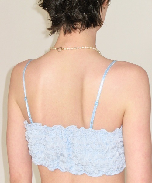 CRANK(クランク)の「A'GEM/9 × .kom 『CRANK/クランク』 WRINKLE BRA TOP /リンクル ブラトップ(チューブトップ・レディース・ブルー/ピンク/ホワイト・FREE)」の11枚目の写真