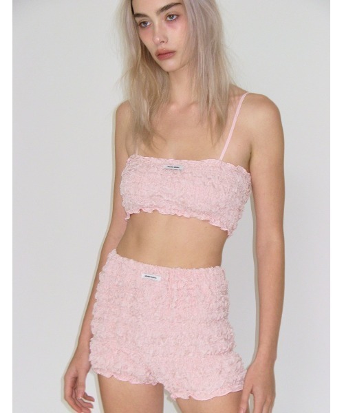 CRANK(クランク)の「A'GEM/9 × .kom 『CRANK/クランク』 WRINKLE BRA TOP /リンクル ブラトップ(チューブトップ・レディース・ブルー/ピンク/ホワイト・FREE)」の5枚目の写真