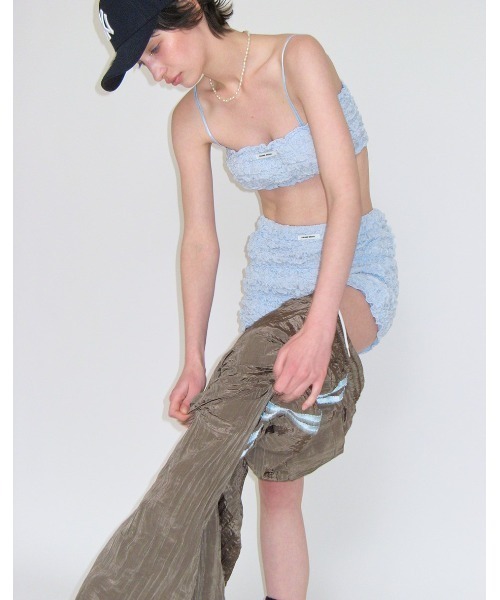 CRANK(クランク)の「A'GEM/9 × .kom 『CRANK/クランク』 WRINKLE BRA TOP /リンクル ブラトップ(チューブトップ・レディース・ブルー/ピンク/ホワイト・FREE)」の7枚目の写真