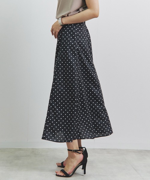 Fizz（フィズ）の「【Fizz/フィズ】　ドット柄シフォンマーメイドスカート（スカート・レディース・ホワイト×ネイビー/ブラック×ホワイト/ホワイト×ブラック・M/L）」の13枚目の写真