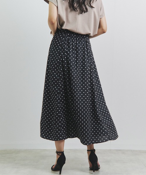 Fizz（フィズ）の「【Fizz/フィズ】　ドット柄シフォンマーメイドスカート（スカート・レディース・ホワイト×ネイビー/ブラック×ホワイト/ホワイト×ブラック・M/L）」の14枚目の写真