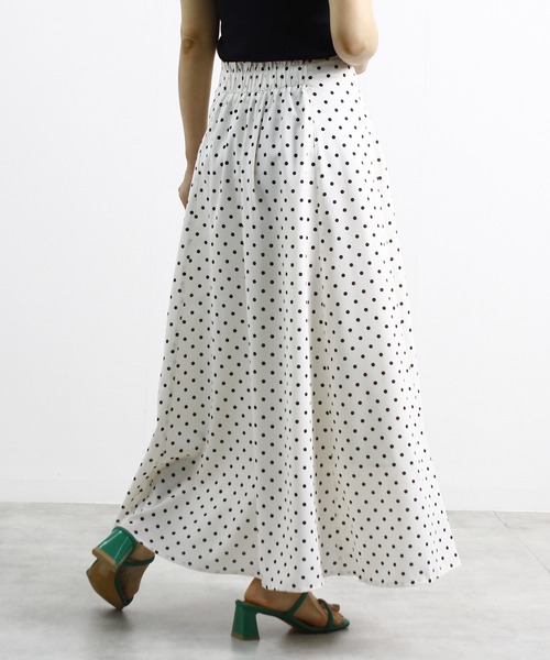 Fizz（フィズ）の「【Fizz/フィズ】　ドット柄シフォンマーメイドスカート（スカート・レディース・ホワイト×ネイビー/ブラック×ホワイト/ホワイト×ブラック・M/L）」の16枚目の写真