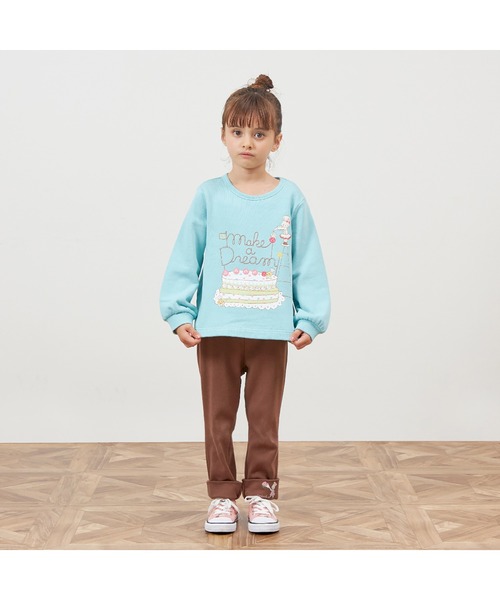 KP（ケーピー）の「パティシエうさぎケーキトレーナー(80～140)（その他トップス・キッズ・ピンク/ミント・80ｃｍ/90cm/100cm/110cm/120cm/130cm/140cm）」の3枚目の写真