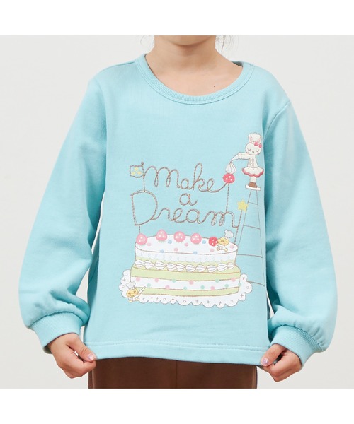 KP（ケーピー）の「パティシエうさぎケーキトレーナー(80～140)（その他トップス・キッズ・ピンク/ミント・80ｃｍ/90cm/100cm/110cm/120cm/130cm/140cm）」の4枚目の写真