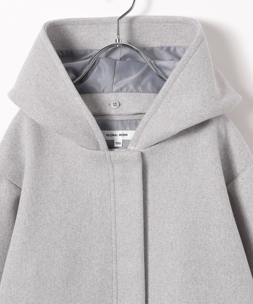 GLOBAL WORK（グローバルワーク）の「ウーリーテックフードコート/115730（ノーカラーコート・キッズ・キナリ/ネイビー/杢グレー・120cm/130cm/140cm/150cm/160cm）」の7枚目の写真