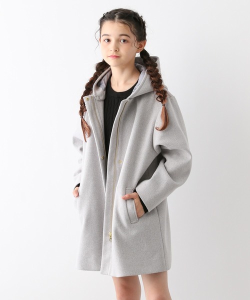 GLOBAL WORK（グローバルワーク）の「ウーリーテックフードコート/115730（ノーカラーコート・キッズ・キナリ/ネイビー/杢グレー・120cm/130cm/140cm/150cm/160cm）」の20枚目の写真