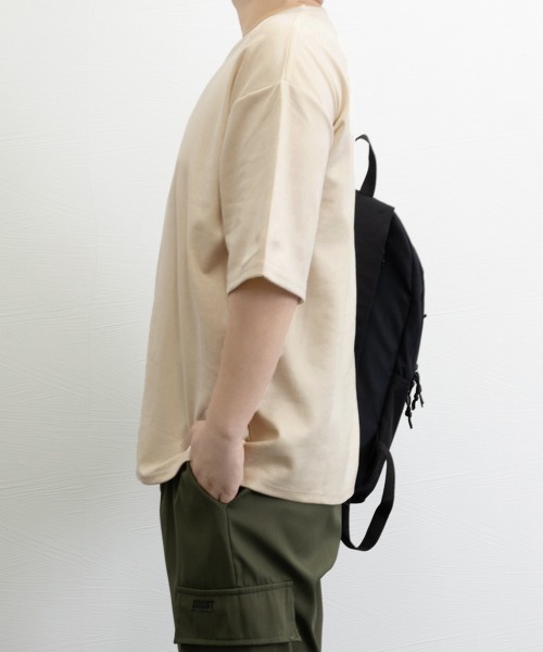AsaAura(アサオーラ)の「メンズtシャツ 半袖 スエード調Tシャツ(Tシャツ/カットソー・メンズ・グレイッシュベージュ/ブルー/ブラウン/ベージュ/ブラック/ネイビー・FREE)」の17枚目の写真