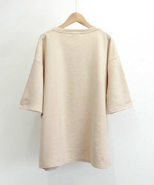 AsaAura(アサオーラ)の「メンズtシャツ 半袖 スエード調Tシャツ(Tシャツ/カットソー・メンズ・グレイッシュベージュ/ブルー/ブラウン/ベージュ/ブラック/ネイビー・FREE)」の20枚目の写真