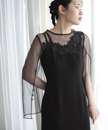 Callarus（カラルス）の「〔Callarus〕ラメチュール使い２WAY刺繍デザインロング丈ワンピースドレス（ドレス）」