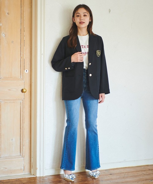 31 Sons de mode（トランテアン　ソン　ドゥ　モード）の「フレアデニムパンツ（デニムパンツ・レディース・インディゴブルー/ブルー・36/38）」の7枚目の写真