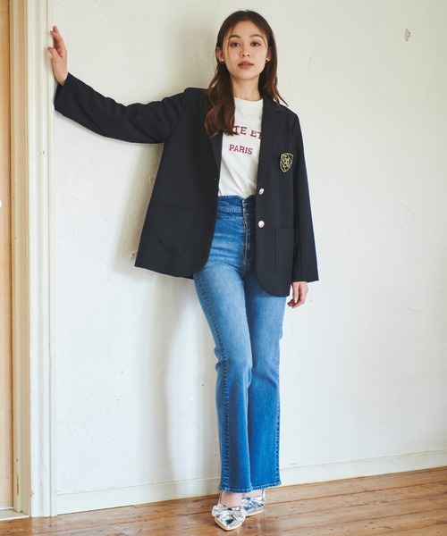 31 Sons de mode（トランテアン　ソン　ドゥ　モード）の「フレアデニムパンツ（デニムパンツ・レディース・インディゴブルー/ブルー・36/38）」の8枚目の写真