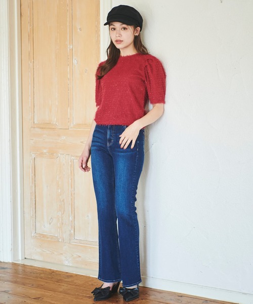 31 Sons de mode（トランテアン　ソン　ドゥ　モード）の「フレアデニムパンツ（デニムパンツ・レディース・インディゴブルー/ブルー・36/38）」の11枚目の写真