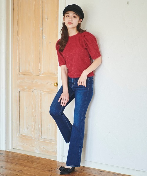 31 Sons de mode（トランテアン　ソン　ドゥ　モード）の「フレアデニムパンツ（デニムパンツ・レディース・インディゴブルー/ブルー・36/38）」の12枚目の写真