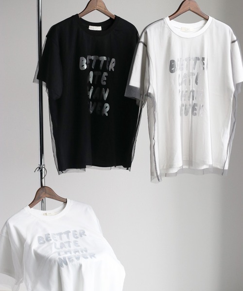 cepo(セポ)の「チュールドッキングロゴTee(Tシャツ/カットソー・レディース・グレー/ブラック/オフホワイト・M)」の18枚目の写真