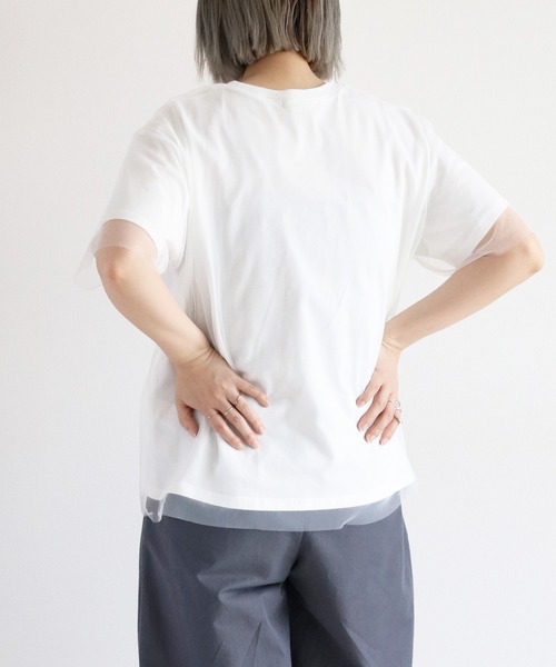 cepo(セポ)の「チュールドッキングロゴTee(Tシャツ/カットソー・レディース・グレー/ブラック/オフホワイト・M)」の19枚目の写真