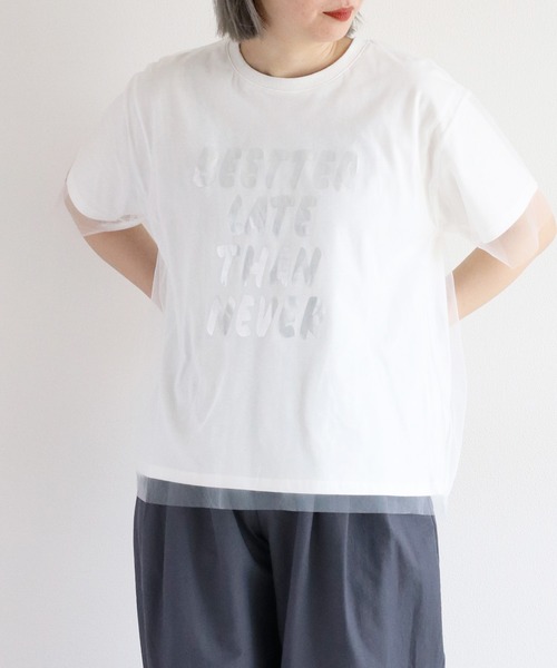 cepo(セポ)の「チュールドッキングロゴTee(Tシャツ/カットソー・レディース・グレー/ブラック/オフホワイト・M)」の22枚目の写真