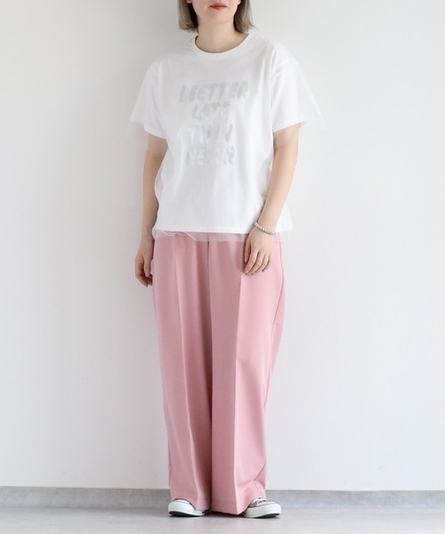 cepo(セポ)の「チュールドッキングロゴTee(Tシャツ/カットソー・レディース・グレー/ブラック/オフホワイト・M)」の4枚目の写真