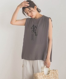 クレープジョーゼットロゴTシャツ≪洗濯機で洗える≫