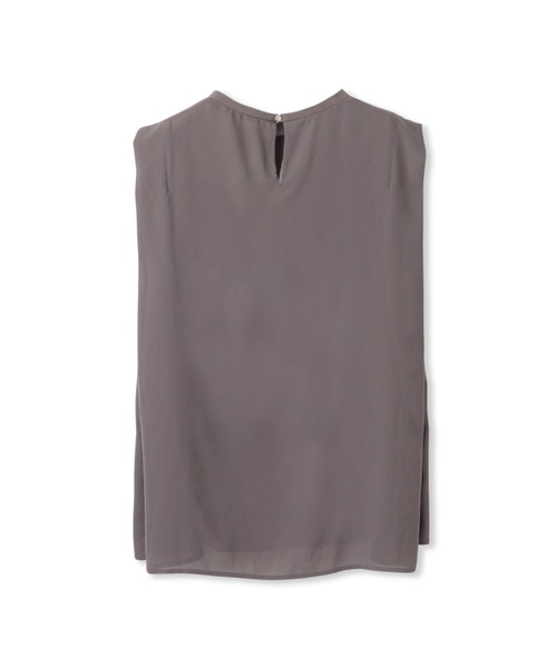 Droite lautreamont(ドロワットロートレアモン)の「クレープジョーゼットロゴTシャツ≪洗濯機で洗える≫(Tシャツ/カットソー・レディース・チャコールグレー/オフホワイト/ブラック・M)」の5枚目の写真