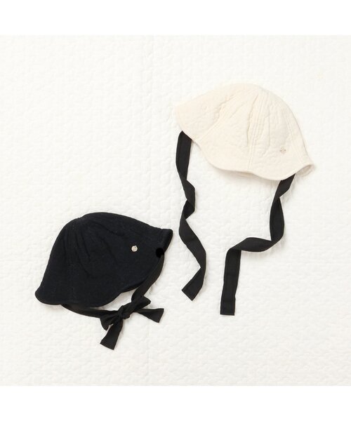 apres les cours(アプレレクール)の「キルティングベビー帽子(その他ベビー用品・キッズ・ブラック/アイボリー・46/48)」の4枚目の写真