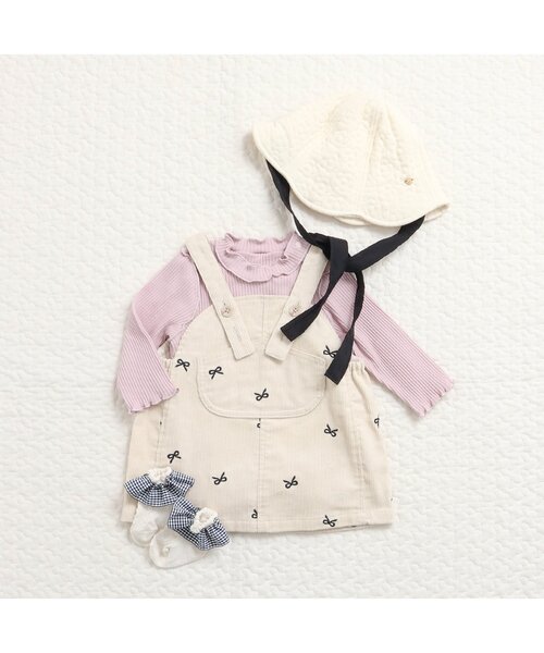 apres les cours(アプレレクール)の「キルティングベビー帽子(その他ベビー用品・キッズ・ブラック/アイボリー・46/48)」の6枚目の写真