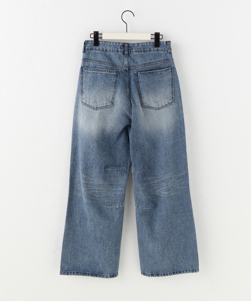 PULP/417EDIFICE（パルプフォーワンセブンエディフィス）の「【999HUMANITY / 999ヒューマニティ】AV PLEATS DENIM PANTS W（デニムパンツ・レディース・チャコールグレー/ブルー系その他・FREE）」の3枚目の写真