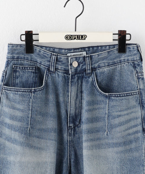 PULP/417EDIFICE（パルプフォーワンセブンエディフィス）の「【999HUMANITY / 999ヒューマニティ】AV PLEATS DENIM PANTS W（デニムパンツ・レディース・チャコールグレー/ブルー系その他・FREE）」の4枚目の写真