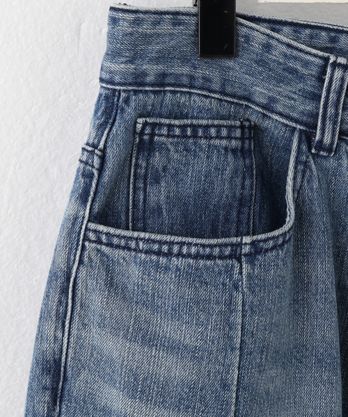 PULP/417EDIFICE（パルプフォーワンセブンエディフィス）の「【999HUMANITY / 999ヒューマニティ】AV PLEATS DENIM PANTS W（デニムパンツ・レディース・チャコールグレー/ブルー系その他・FREE）」の7枚目の写真