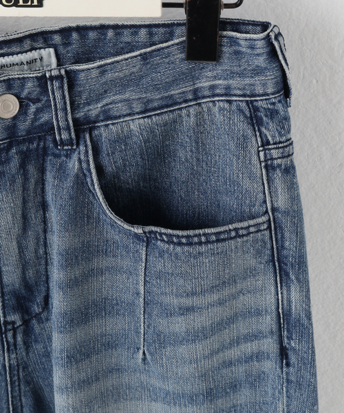 PULP/417EDIFICE（パルプフォーワンセブンエディフィス）の「【999HUMANITY / 999ヒューマニティ】AV PLEATS DENIM PANTS W（デニムパンツ・レディース・チャコールグレー/ブルー系その他・FREE）」の8枚目の写真