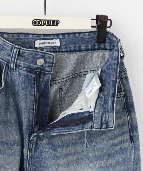 PULP/417EDIFICE（パルプフォーワンセブンエディフィス）の「【999HUMANITY / 999ヒューマニティ】AV PLEATS DENIM PANTS W（デニムパンツ・レディース・チャコールグレー/ブルー系その他・FREE）」の13枚目の写真