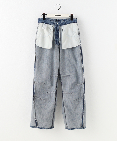 PULP/417EDIFICE（パルプフォーワンセブンエディフィス）の「【999HUMANITY / 999ヒューマニティ】AV PLEATS DENIM PANTS W（デニムパンツ・レディース・チャコールグレー/ブルー系その他・FREE）」の14枚目の写真