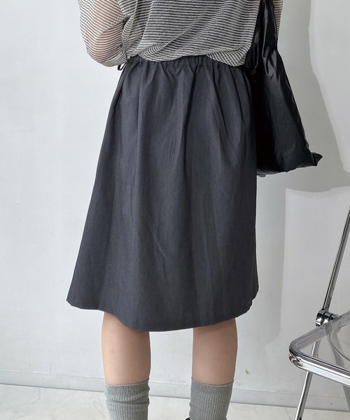 AS KNOW AS plus(アズノゥアズプラス)の「◇サイドプリーツリボンミディスカート(スカート・レディース・グレー/ブラック/レッド系・FREE)」の12枚目の写真