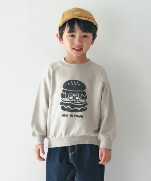 nicohrat(ニコフラート)の「nicohrat/ニコフラート バーガーモンスタートレーナー(スウェット・キッズ・ブラック/グレー/パープル・90cm/100cm/110cm/120cm/130cm/140cm)」の1枚目の写真