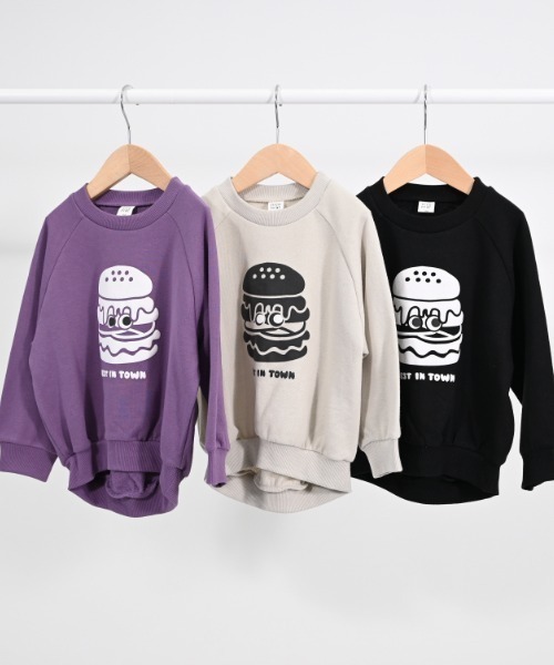 nicohrat(ニコフラート)の「nicohrat/ニコフラート バーガーモンスタートレーナー(スウェット・キッズ・ブラック/グレー/パープル・90cm/100cm/110cm/120cm/130cm/140cm)」の17枚目の写真