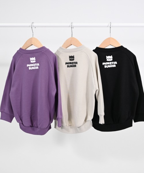 nicohrat(ニコフラート)の「nicohrat/ニコフラート バーガーモンスタートレーナー(スウェット・キッズ・ブラック/グレー/パープル・90cm/100cm/110cm/120cm/130cm/140cm)」の18枚目の写真