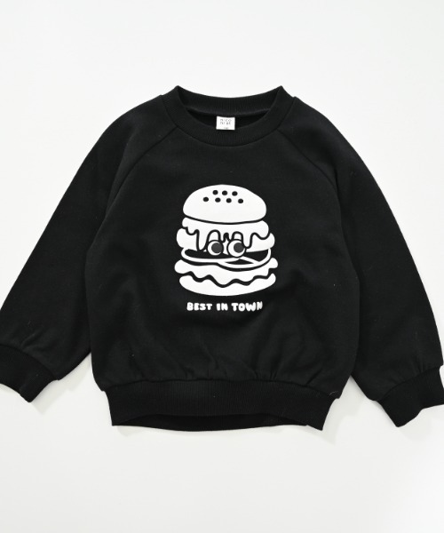 nicohrat(ニコフラート)の「nicohrat/ニコフラート バーガーモンスタートレーナー(スウェット・キッズ・ブラック/グレー/パープル・90cm/100cm/110cm/120cm/130cm/140cm)」の4枚目の写真