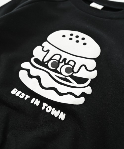 nicohrat(ニコフラート)の「nicohrat/ニコフラート バーガーモンスタートレーナー(スウェット・キッズ・ブラック/グレー/パープル・90cm/100cm/110cm/120cm/130cm/140cm)」の6枚目の写真