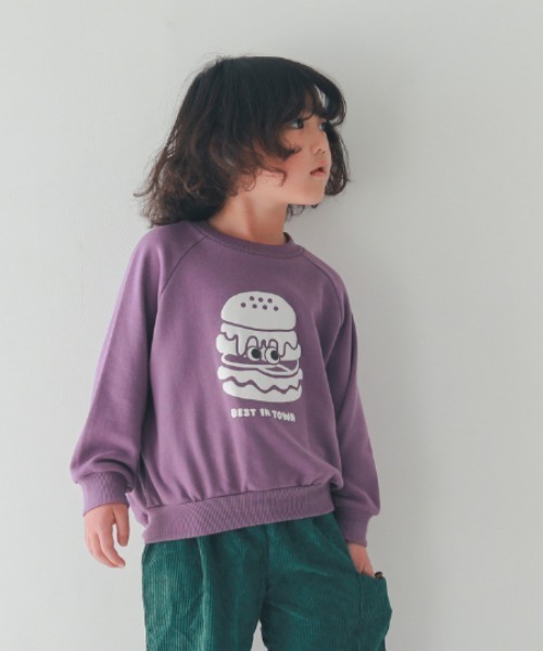 nicohrat(ニコフラート)の「nicohrat/ニコフラート バーガーモンスタートレーナー(スウェット・キッズ・ブラック/グレー/パープル・90cm/100cm/110cm/120cm/130cm/140cm)」の14枚目の写真