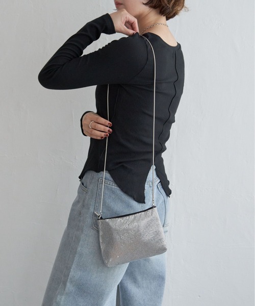 バッグ meee セール】メッシュ編みミニショルダーバッグ（ショルダーバッグ