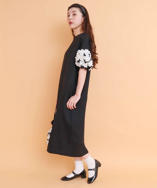 peu pres(プープレ)の「お花ヒートカットバッグ(ハンドバッグ・レディース・ブラック・FREE)」の3枚目の写真