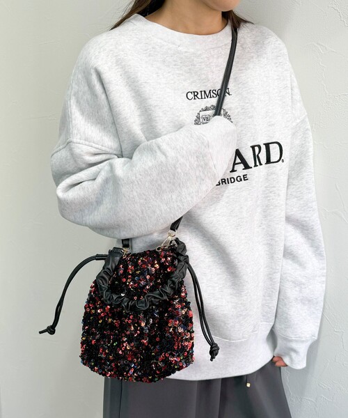 fredy emue(フレディエミュ)の「スパングル巾着バッグ(ハンドバッグ・レディース・ゴールド/マルチ/ブラック・FREE)」の16枚目の写真