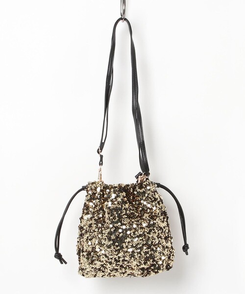 fredy emue(フレディエミュ)の「スパングル巾着バッグ(ハンドバッグ・レディース・ゴールド/マルチ/ブラック・FREE)」の21枚目の写真