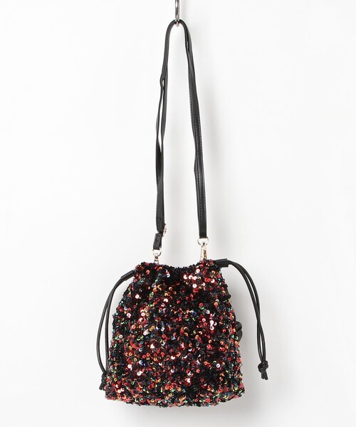 fredy emue(フレディエミュ)の「スパングル巾着バッグ(ハンドバッグ・レディース・ゴールド/マルチ/ブラック・FREE)」の22枚目の写真