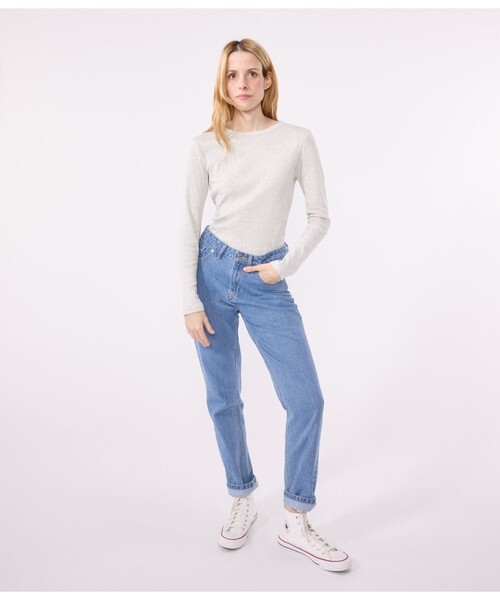 PETIT BATEAU(プチバトー)の「長袖Tシャツ(Tシャツ/カットソー・レディース・グリーン/グレー/ライトグリーン/ライトブルー/ピンク/レッド・X-SMALL/SMALL/MEDIUM/LARGE/XX-SMALL)」の2枚目の写真
